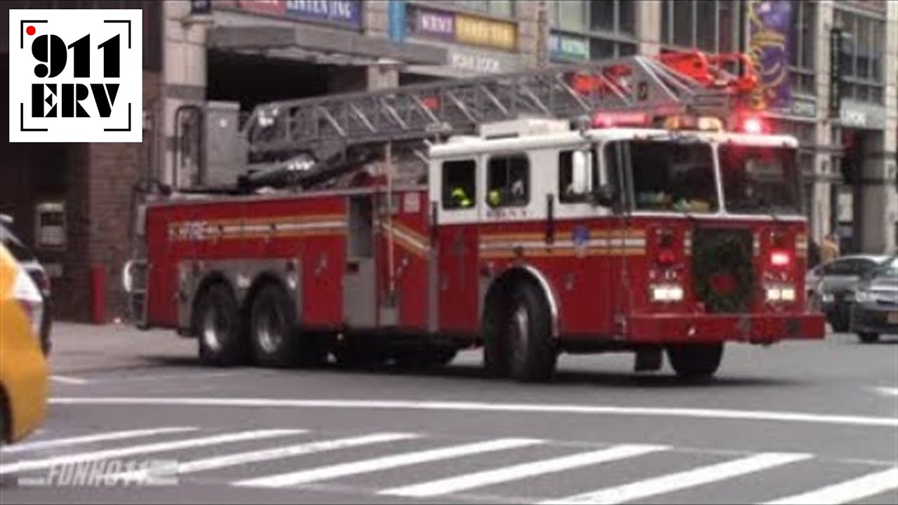 FDNY Ladder 4 Spare Responding (Air Horn)