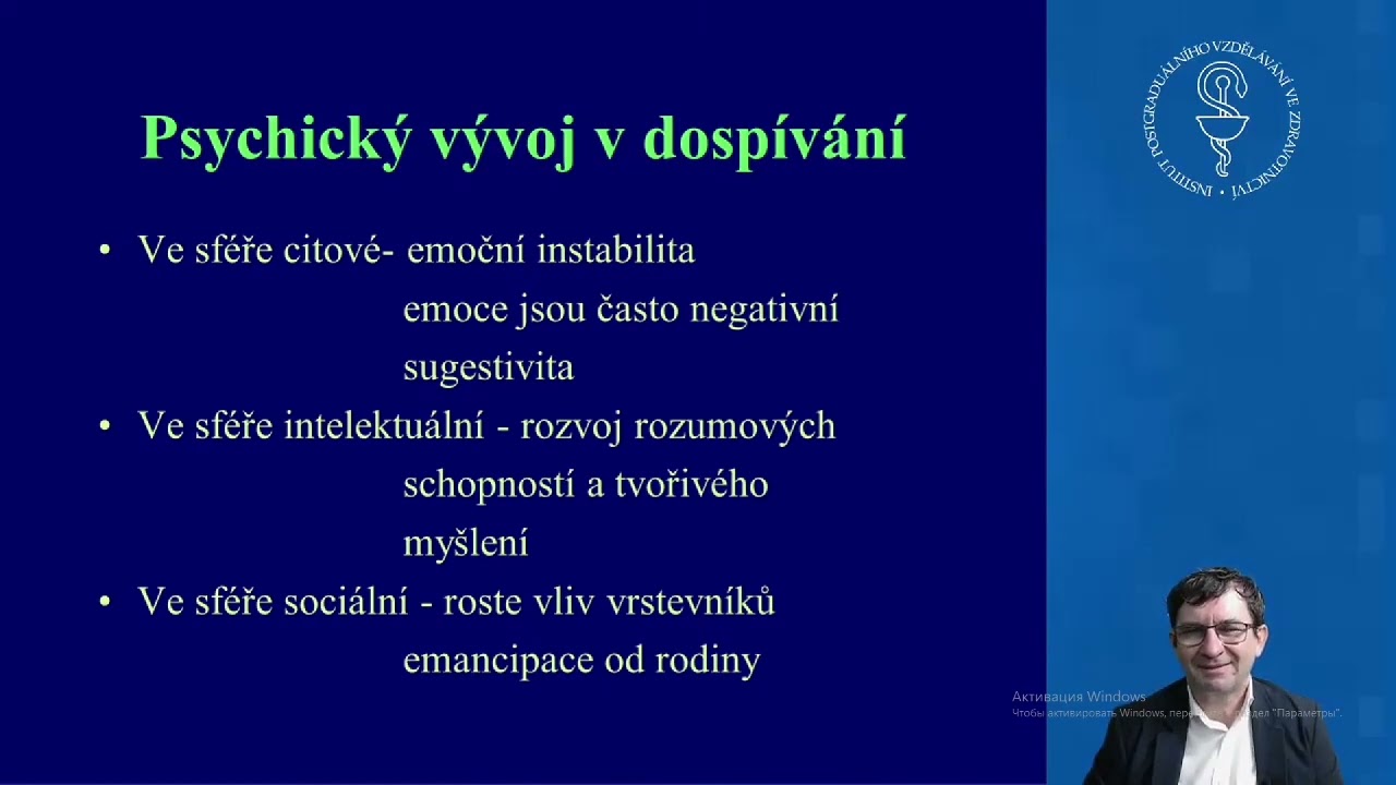Fyziologické zvláštnosti období dospívání a syndrom rizikového chovánív dospívání