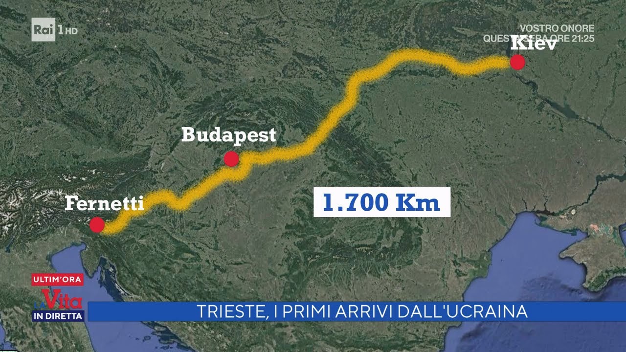 Trieste, i primi arriva dell'Ucraina - La vita in diretta 28/02/2022