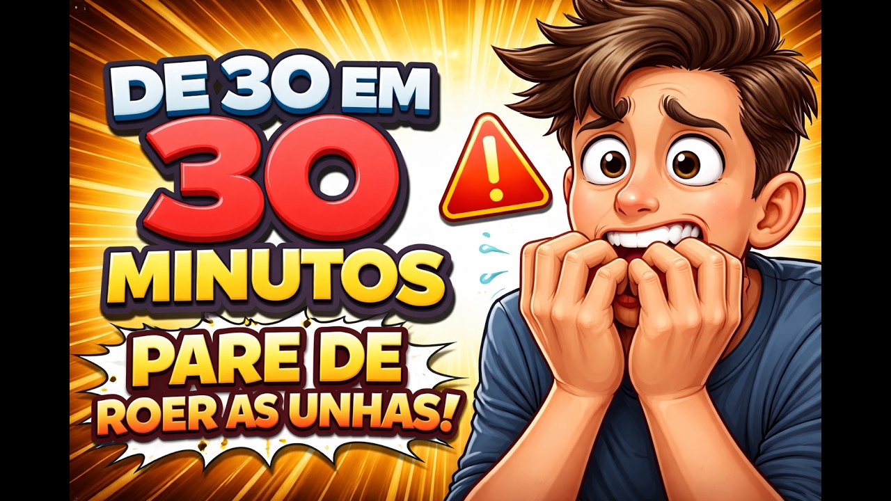 De 30 em 30 minutos eu lembro você de parar de roer as unhas