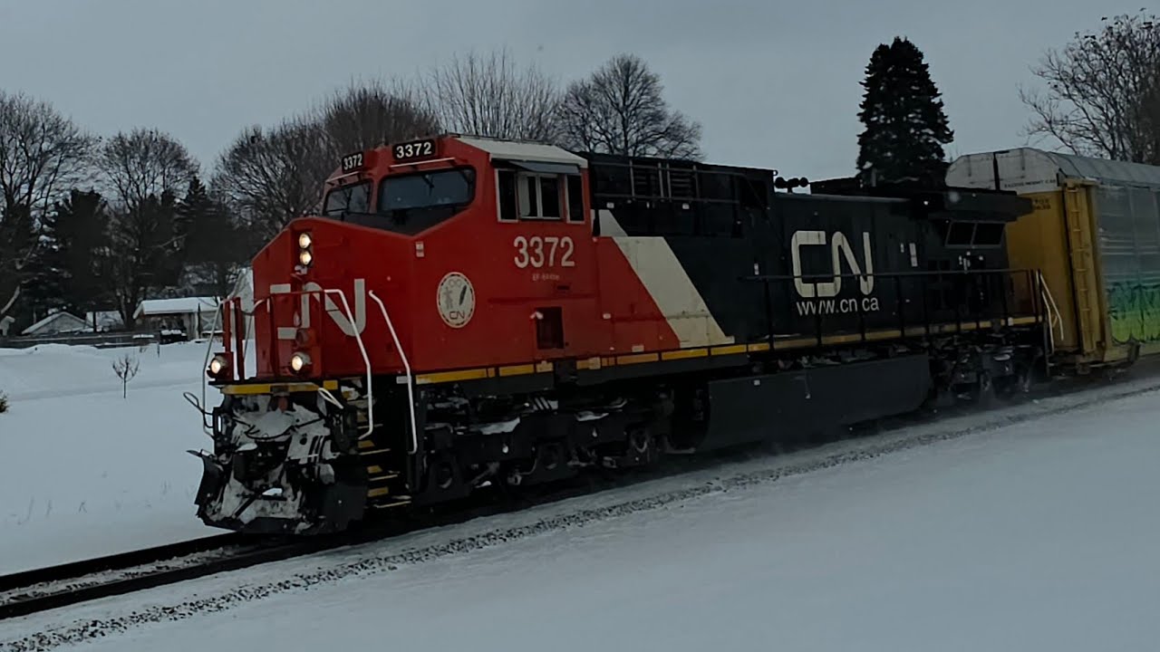 Canadian national westbound E271 3372 Bancroft Michigan January 28 2026