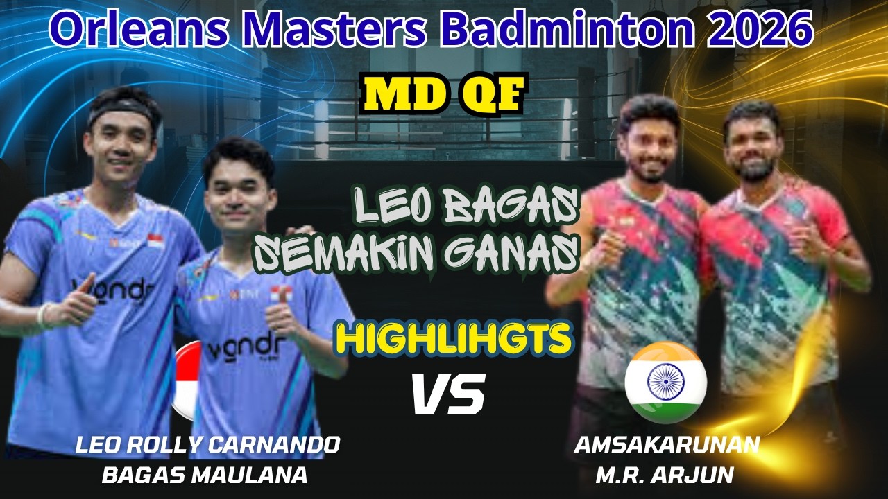 SET 2 - CARNANDO/MAULANA (INA) vs AMSAKARUNAN/M.R. ARJUN (IND) | MD QF Orleans Masters 2026