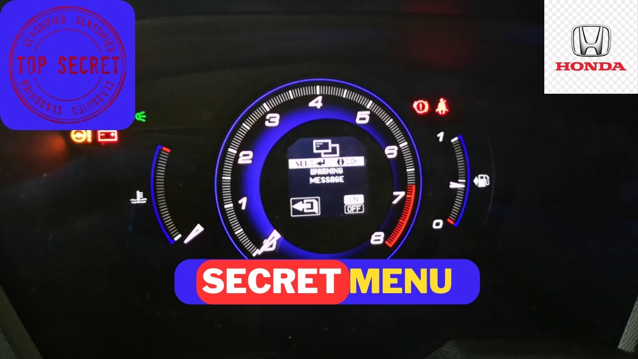 Honda Civic UFO UKRYTE MENU W ZEGARACH!! Civic SECRET MENU!!