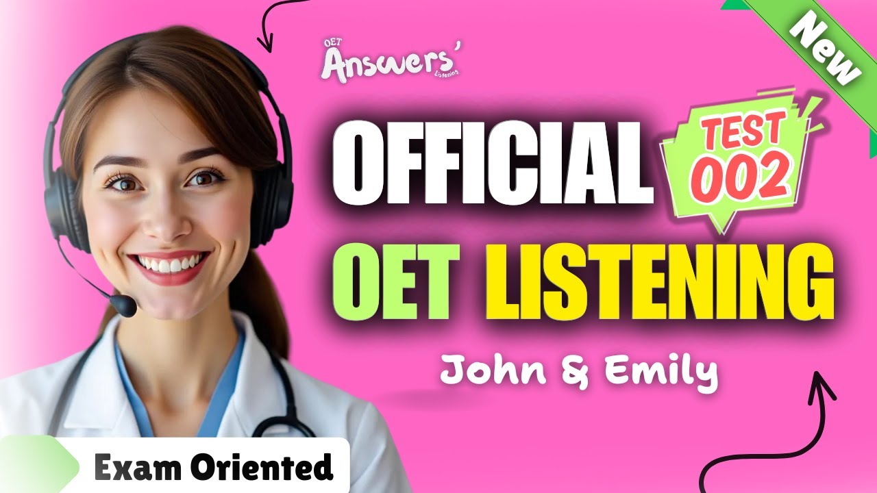 OET LISTENING TEST 02 Official #oet #oetexam #oetnursing #oetlisteningtest