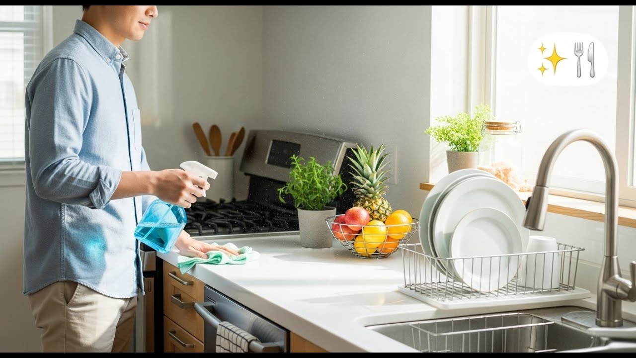 This Simple Daily Kitchen Routine Keeps My Home Clean ALL the Time ✨🍽️