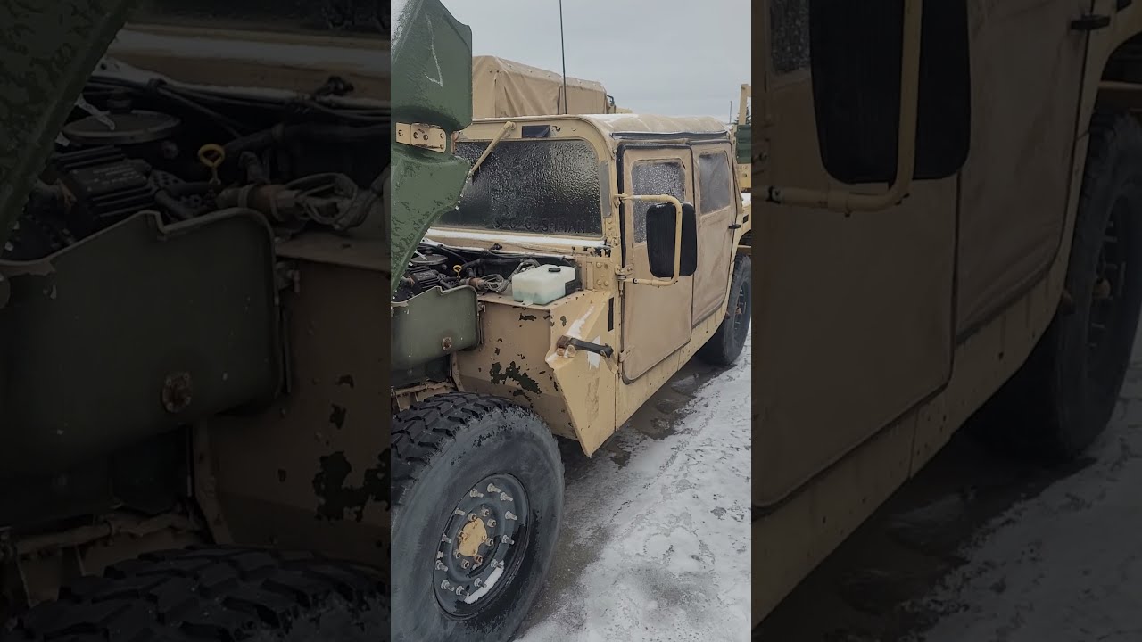 Cold Starting Diesel Humvee at Fort Drum NY