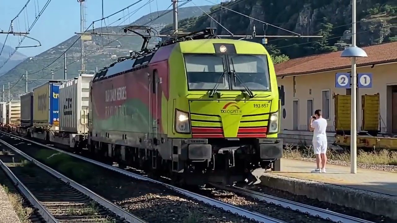 Treni a Domegliara sulla linea del Brennero