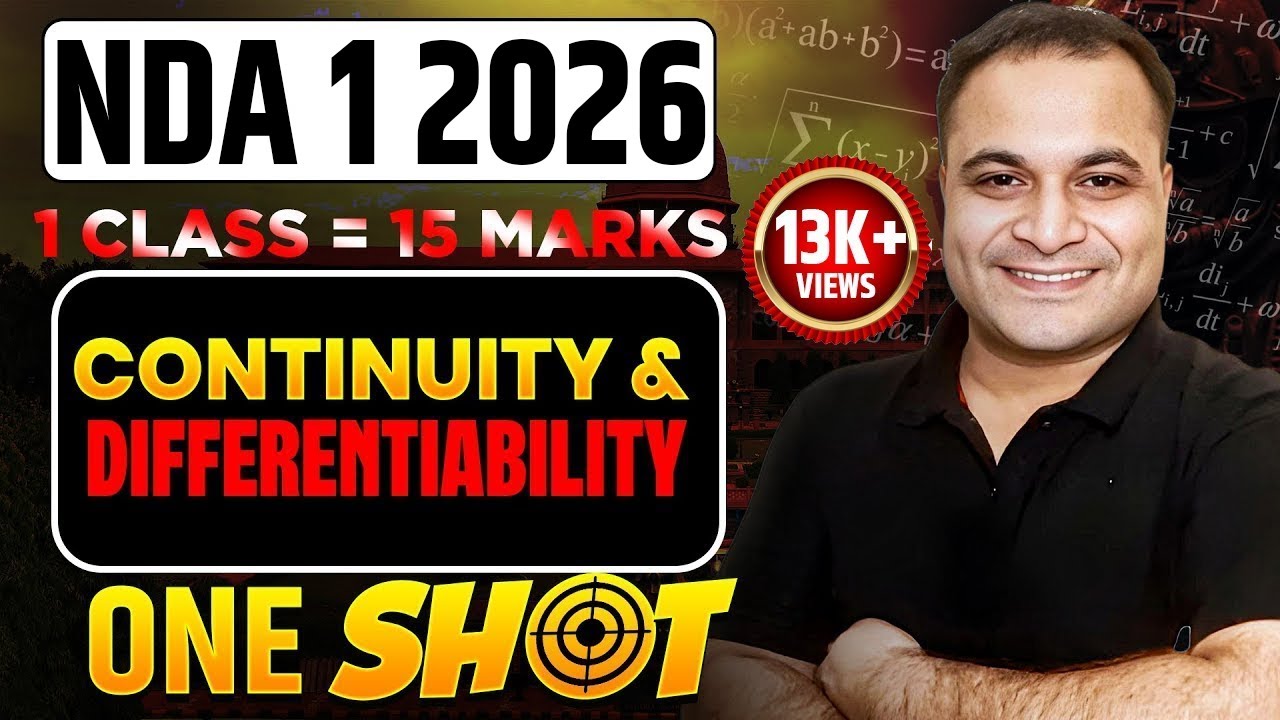 CALCULUS Continuity & Differentiability One SHOT 🤩| Parinam Batch 🔥 Free YouTube Batch NDA 2 2025