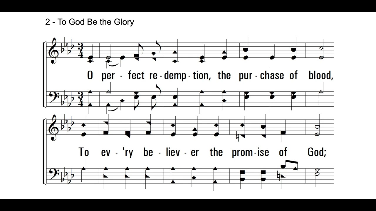 To God Be The Glory