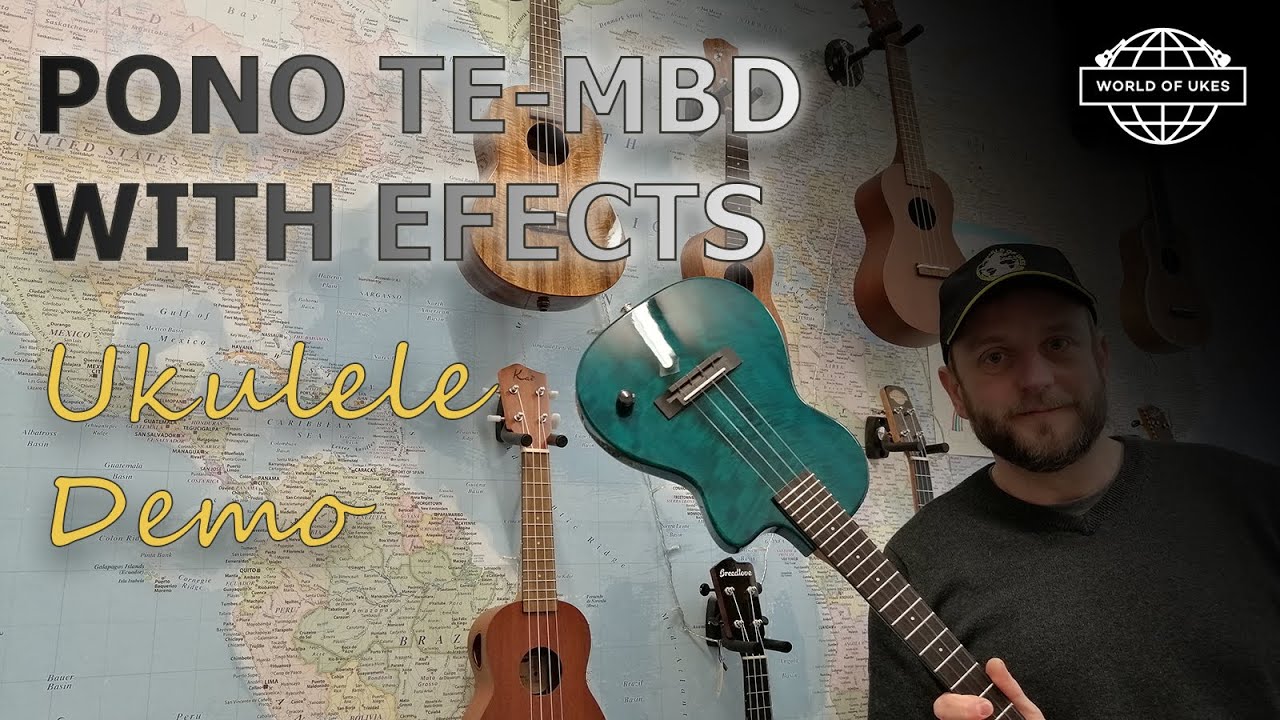Pono TE-MBD Tenor Electro Ukulele Demo with Effects