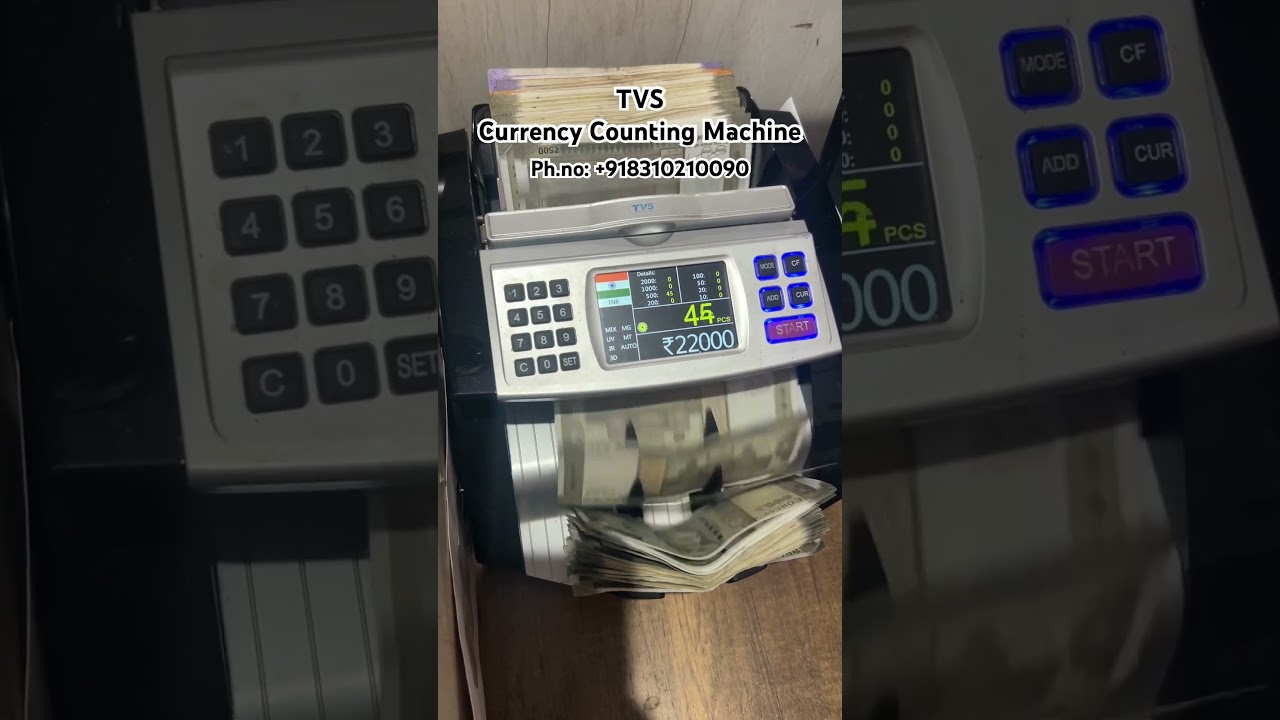 TVS currency Counting Machine | Note counting Machine|Fake Note detection Machine in Bangalore