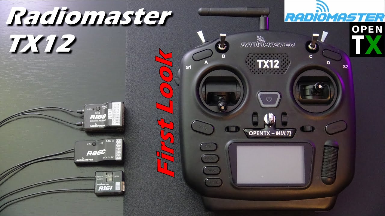 Radiomaster TX12 First Look • All the Power of OpenTx in a Compact Radio • Plus RM Receivers!