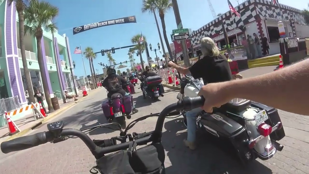 Ride to Daytona Beach During Bikeweek including Main Street