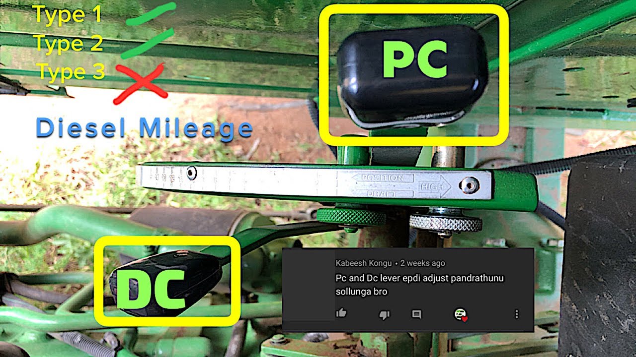 How to set PC and DC lever in tractor | Tamil | Erode Dhanush