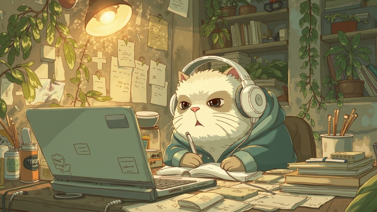 Лоу-фай биты для учебы 🎶 Расслабляющий хип-хоп радио для концентрации и чилла