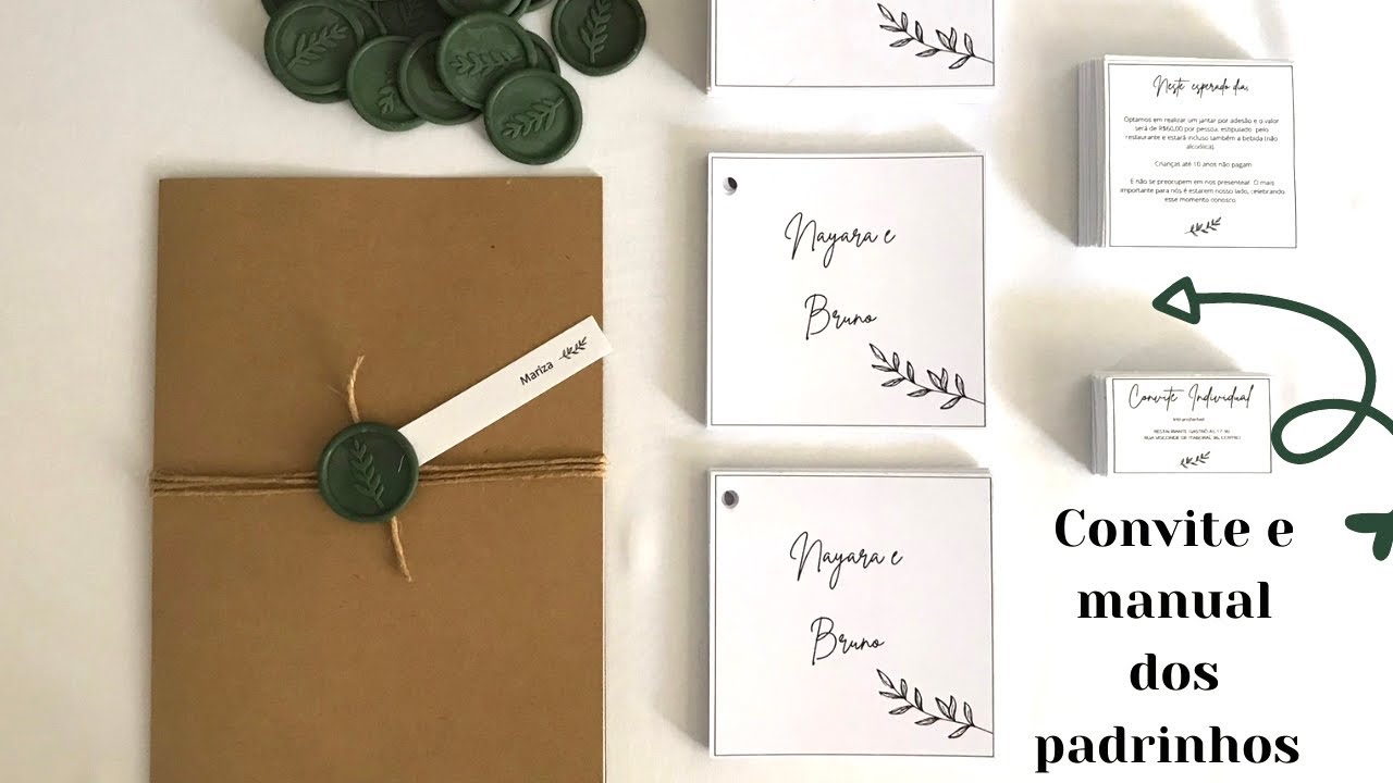 MEUS CONVITES DE CASAMENTO E MANUAL DOS PADRINHOS: COMO FIZ E ONDE COMPREI TUDO!