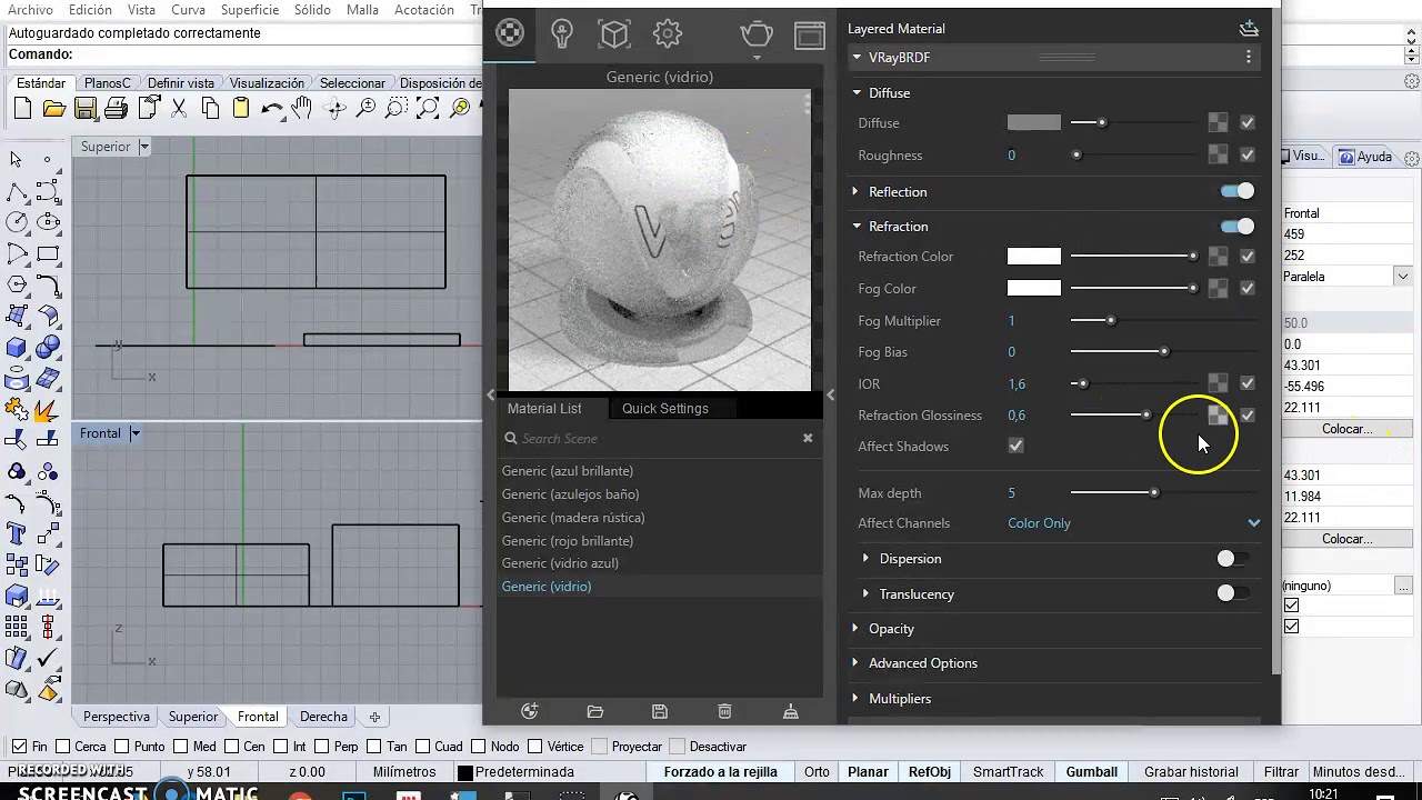 Rhino Vray Material Generic03 Vidrio