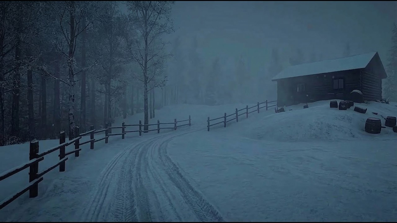Relaxing Snowfall Sounds at a Midnight Winter Forest | 3 Hours of Deep Sleep White Noise
