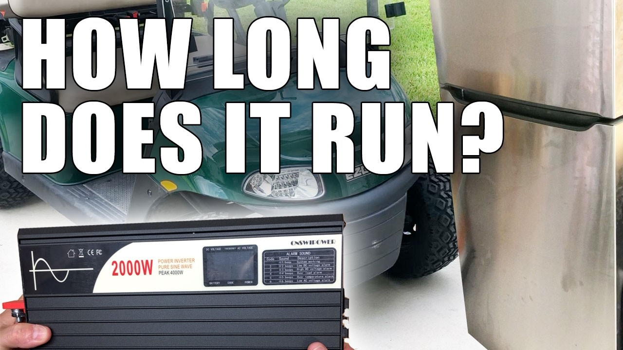 Powering a Refrigerator with Golf Cart Batteries (48v to 120v Power Inverter)