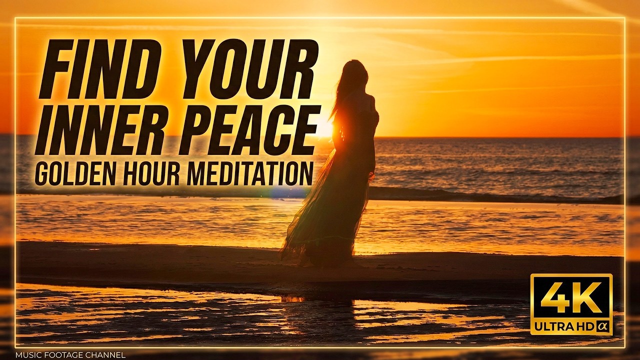 Find Your Inner Peace | Golden Hour Beach Meditation (4K Ultra HD)