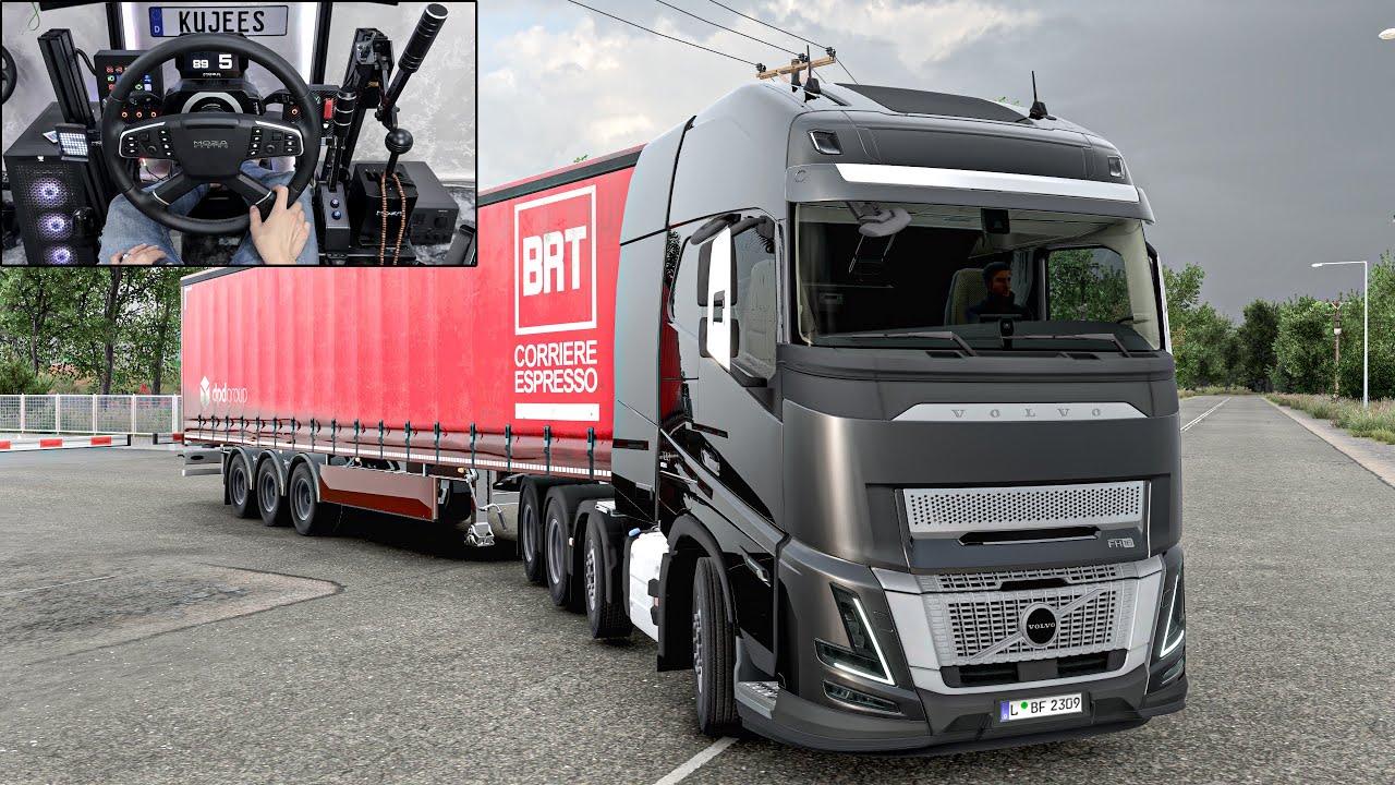 Realistic Driving Volvo FH16 - Euro Truck Simulator 2 | Truck Steering Wheel