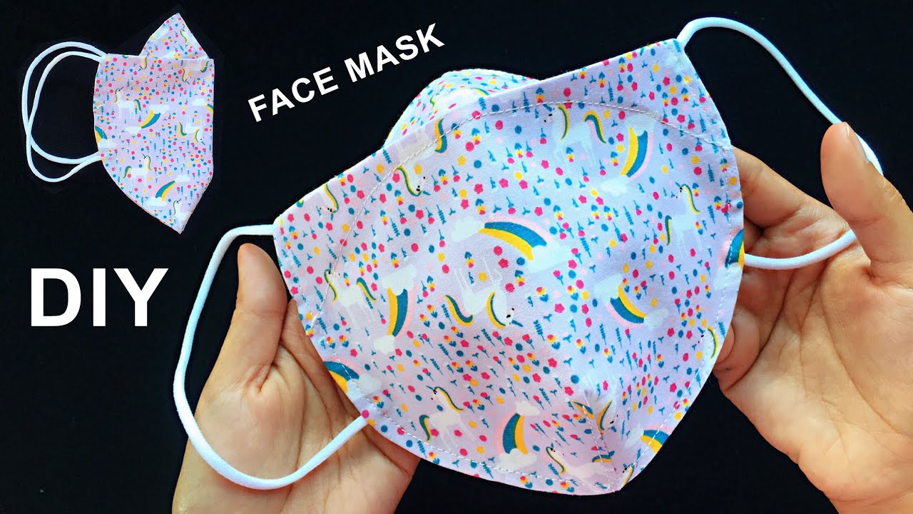 DIY FACE MASK / NO FOG ON GLASSES / Very quick & easy 3D face mask sewing tutorial / Good DIY