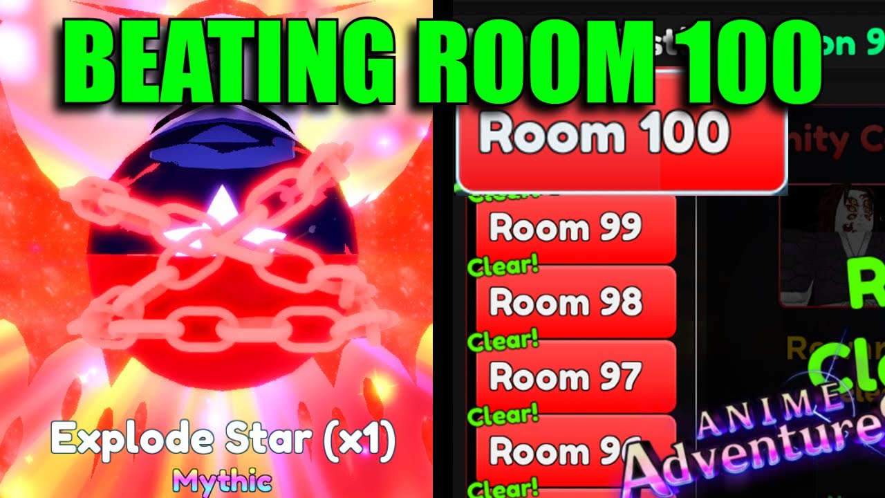 DEFEATING ROOM 1-100 (EXPLODE STAR) IN INFINITY CASTLE! ANIME ADVENTURES UPDATE 16!