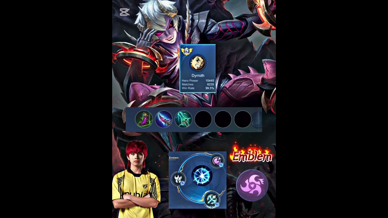 Dyroth Best build 2025🔥 (EXP LANE) Dyroth MLBB #mobilelegends     #mlbb