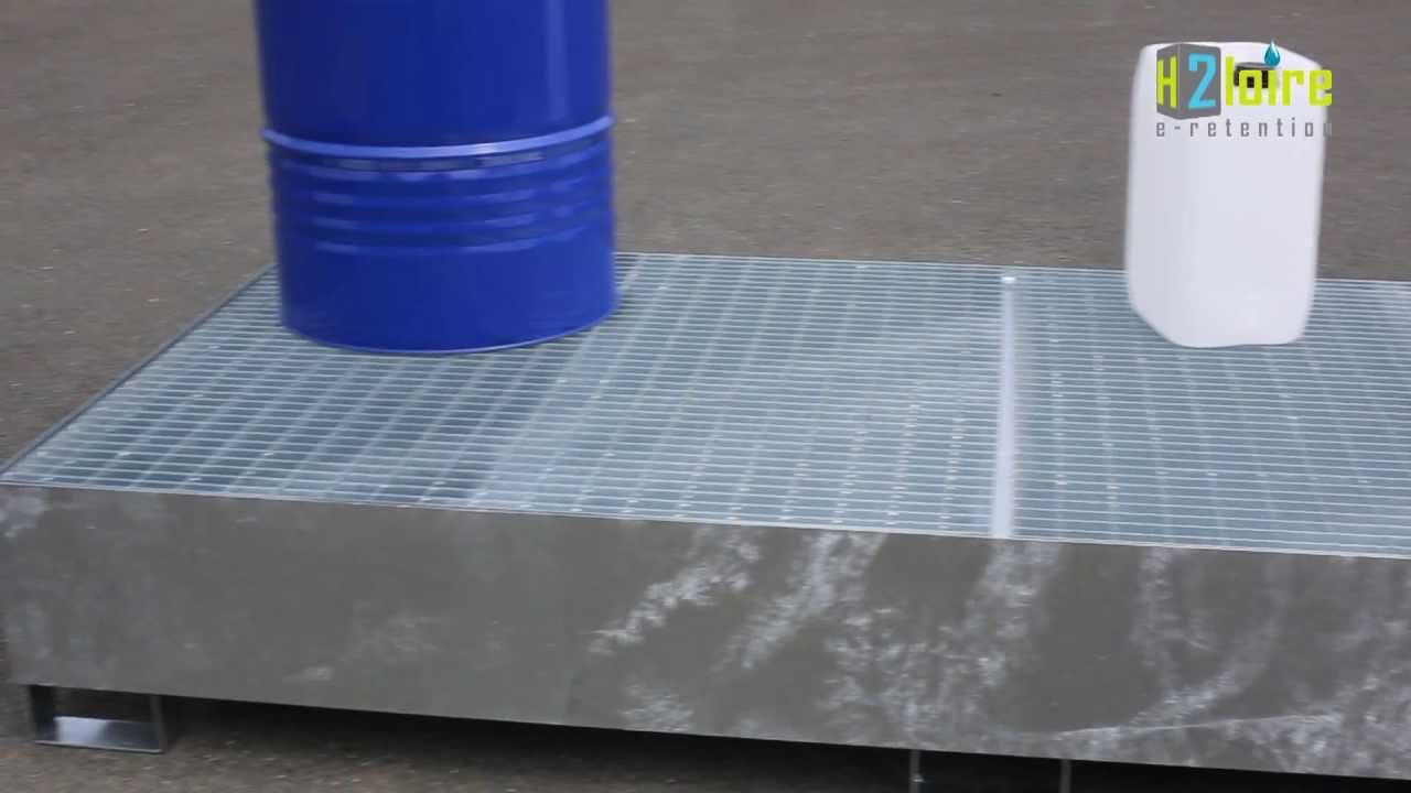 bac de rétention pour liquide polluant & produit chimique (acier galvanisé à chaud)