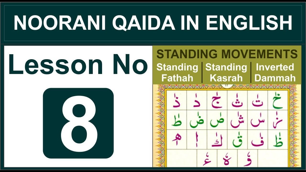 Standing Movements - Lesson No 8 - Noorani Qaida in English
