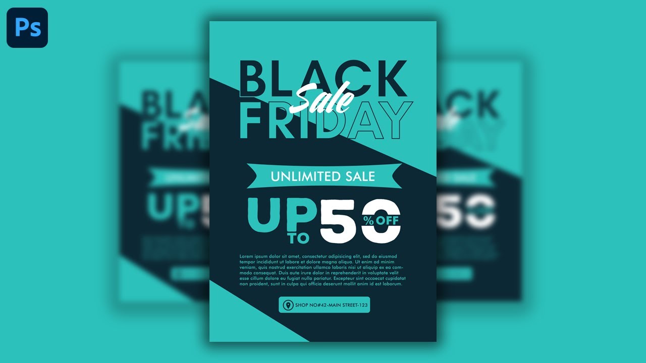Create Professional Black Friday Sale Poster in Adobe Photoshop CC