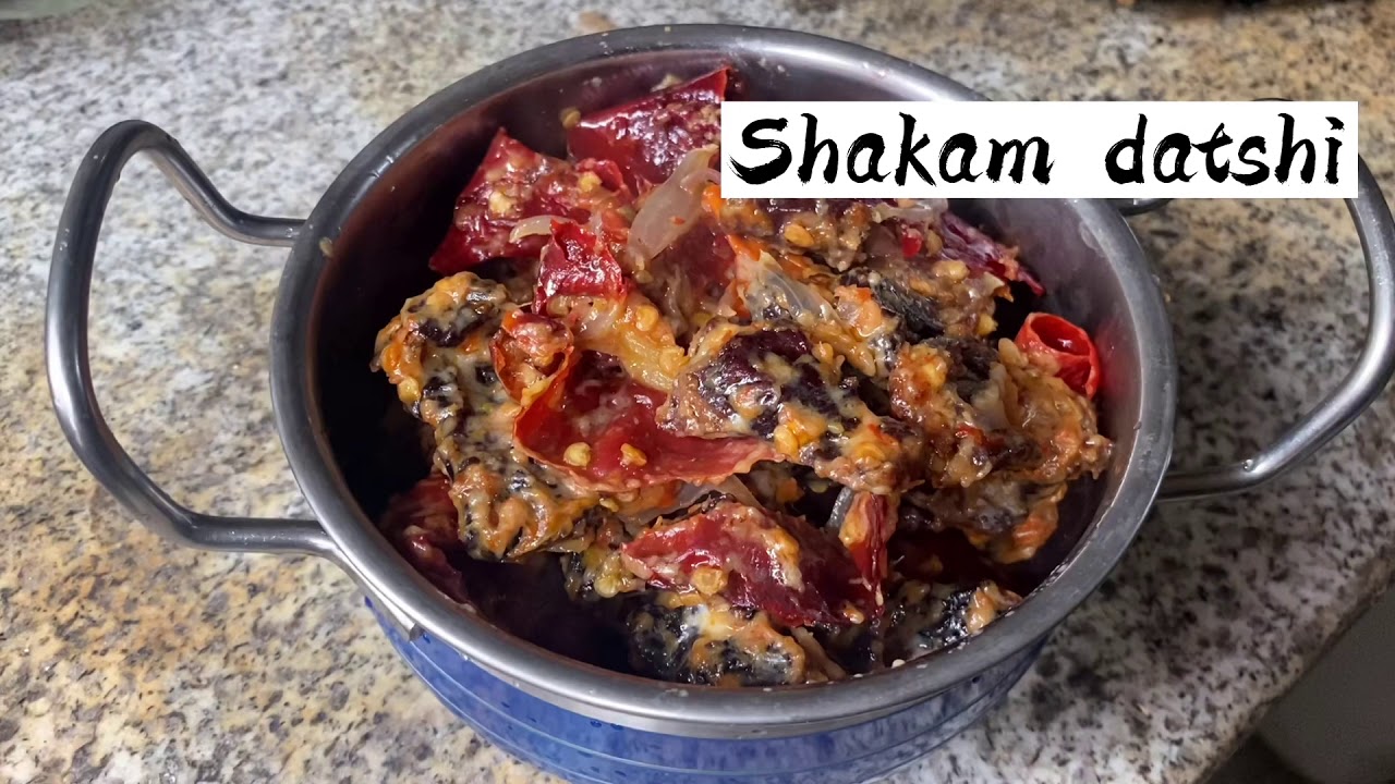 Shakam Datshi with local Cheese and Dry Chilli || Bhutanese recipe