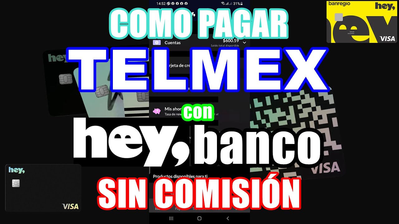 Como PAGAR TELMEX con la APP de HEY BANCO | PAGA ESTE y SERVICIOS como SKY, DISH, IZZI, SIN COMISI&Oacute;N