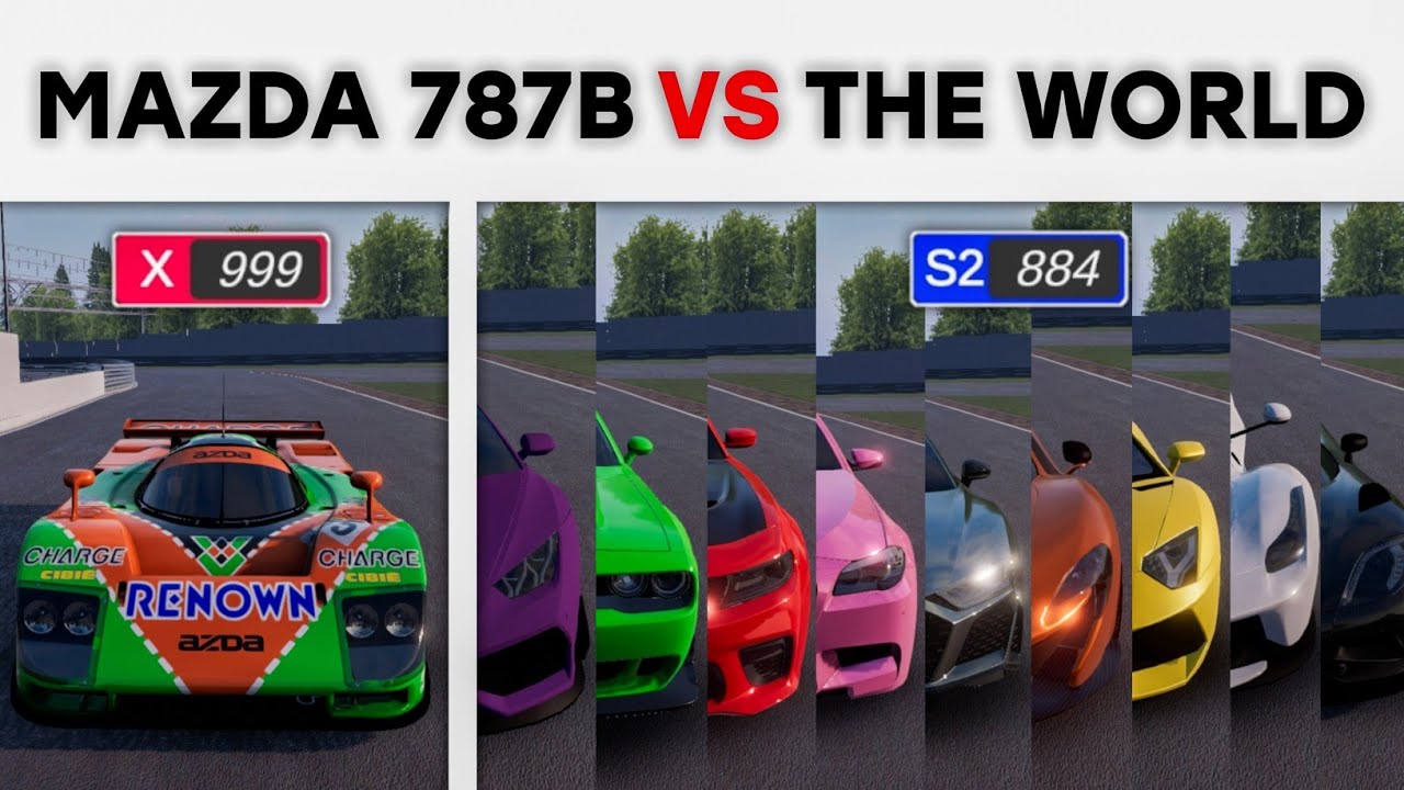 Mazda 787B VS THE WORLD | Drag race | Apex Racing