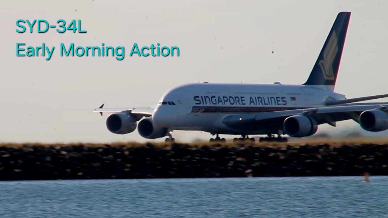 DOUBLE A380 Arrival! Sydney 34L Landings