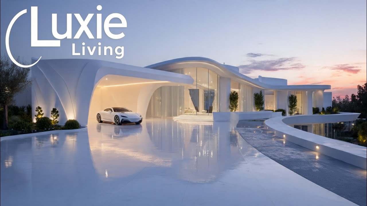 Inside an Ultra-Luxurious Futuristic White Villa in the USA | Dream Modern Villa Tour