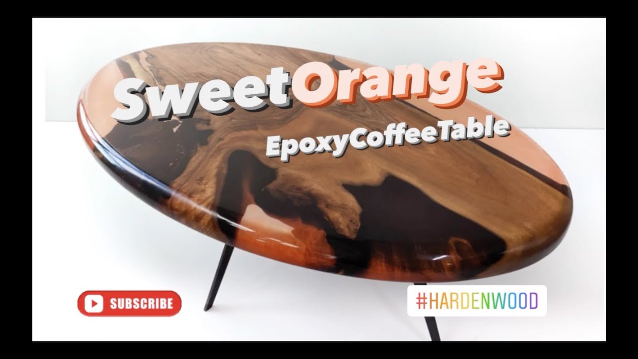 Epoxy Coffee Table | SweetOrange | Harden Wood Co.
