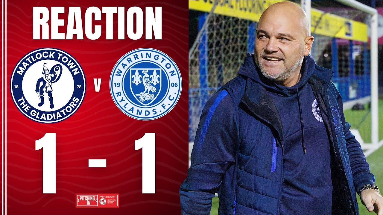 Neil Reynolds' Reaction | Matlock Town vs Warrington Rylands | Northern Premier League