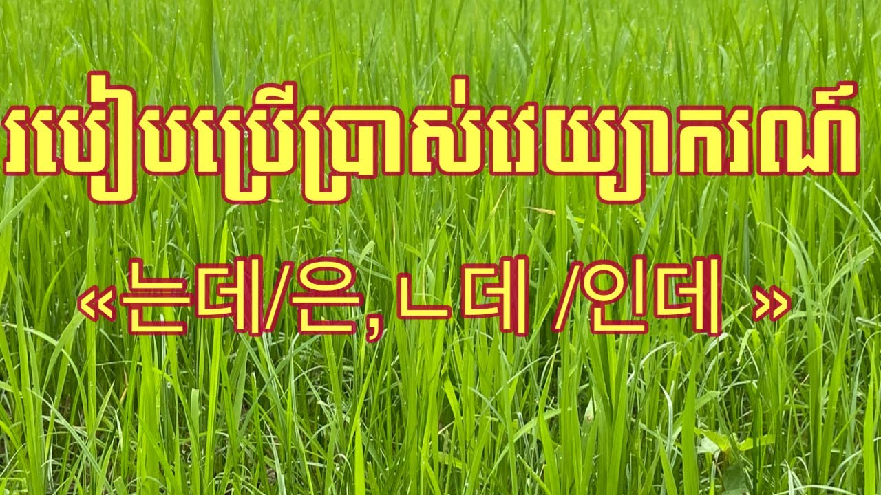 តោះ! មកមើលពីរបៀបប្រើវេយ្យាករណ៍ «는데/은,ㄴ데 /인데 » ថាប្រើប្រាស់ដូចម្ដេច? (16/6/23) || Peou Kearoth