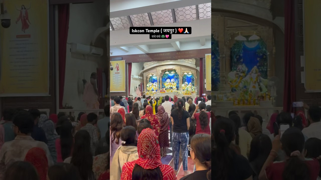 Iskcon Temple In Jaipur 🦚❤️ #jaipur #radhakrishnatemple #radheradhe #vlog #ytshorts #shorts #viral