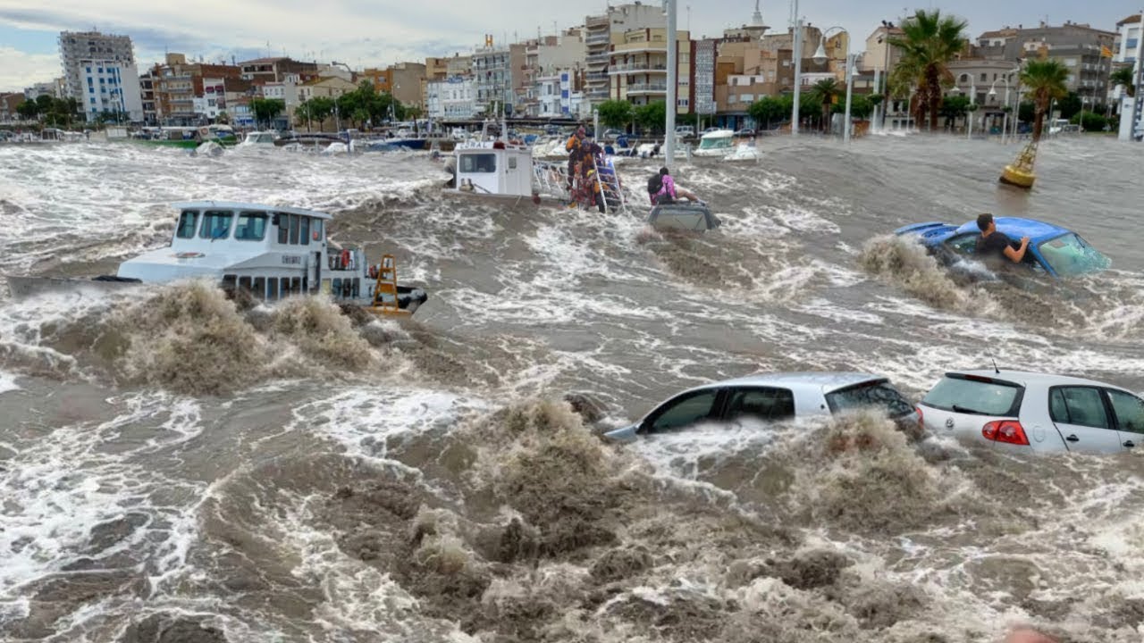 Apocalypse in Spain ! Tarragona Floods Leave Trail of Destruction, Thousands people Affected