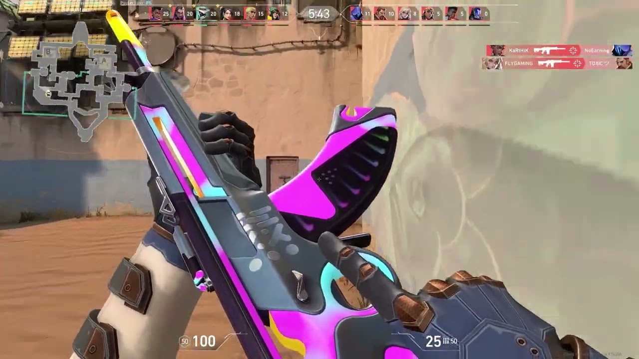 Valorant Transition Vandal (Battlepass) deathmatch gameplay