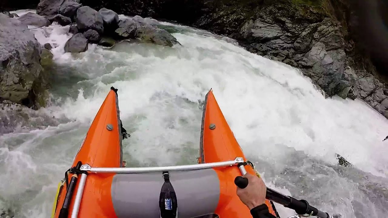 Cataraft on Burnt Ranch Gorge, Trinity River CA