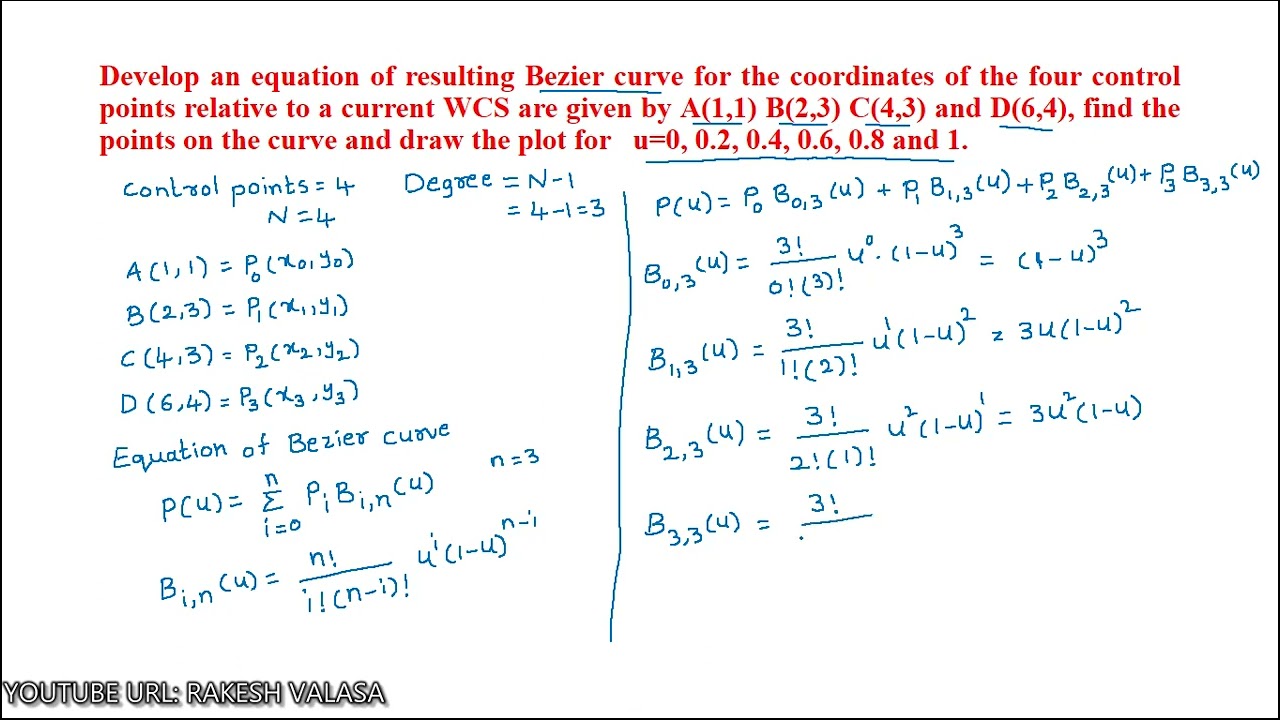 Numerical problem on Bezier curves