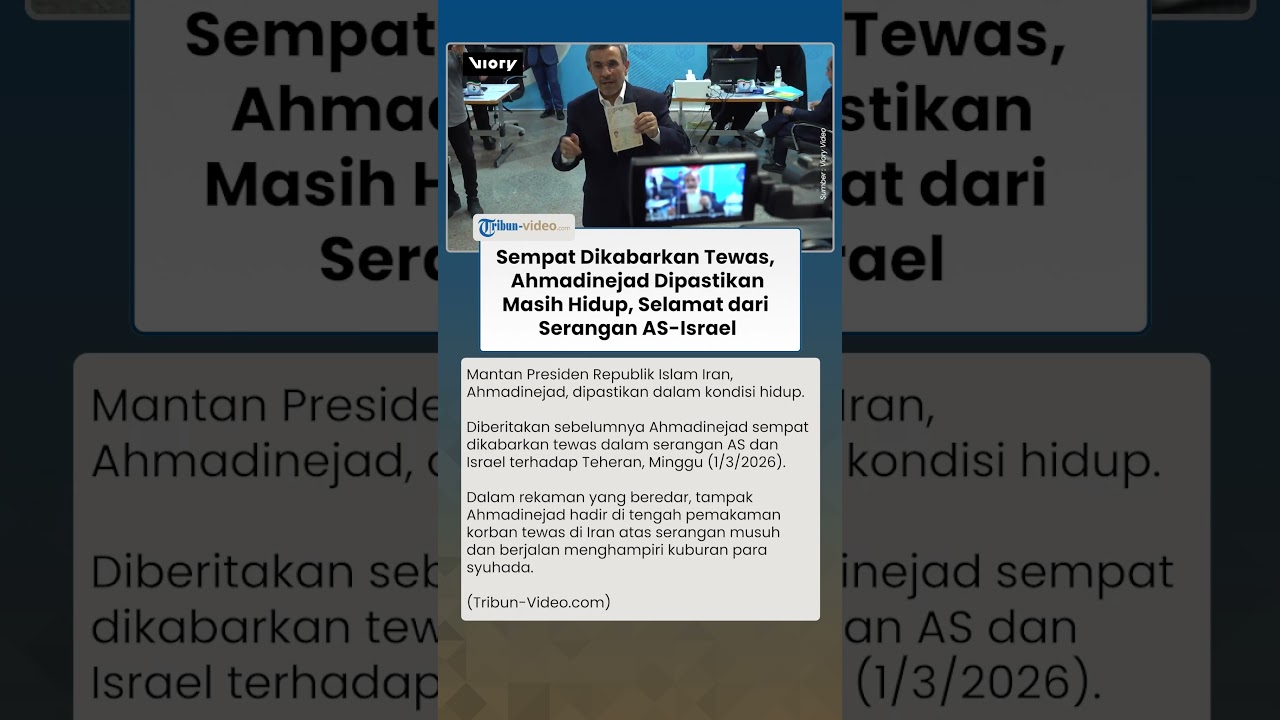Sempat Dikabarkan Tewas, Ahmadinejad Dipastikan Masih Hidup, Selamat dari Serangan AS-Israel