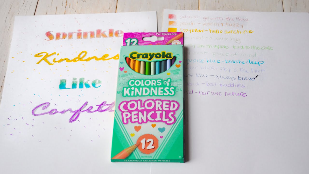 New! Crayola Colors of Kindness Colored Pencils: Swatches and Color Names