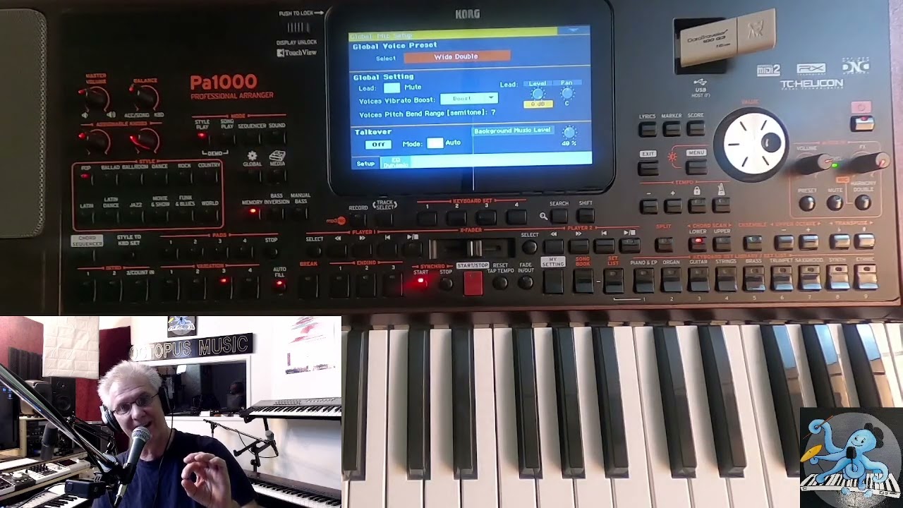 Korg PA1000 Podesavanje Mikrofona