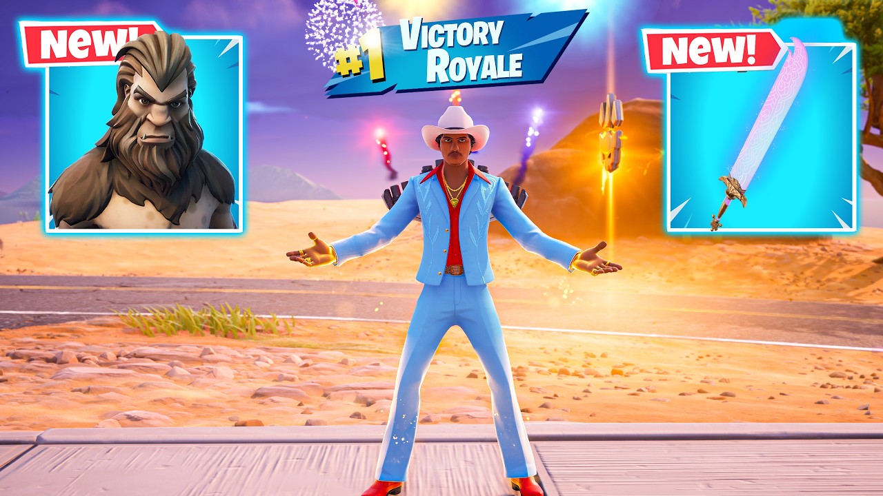 BRUNO MARS vs *NEW* BIGFOOT BOSS & NEW! MYTHIC'S CHALLENGE ( NEW! Fortnite Chapter 7 )