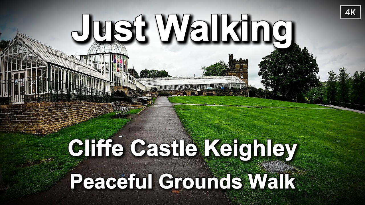 4k Just Walking | Cliffe Castle Keighley | Peaceful Grounds Walk After Spring Rains