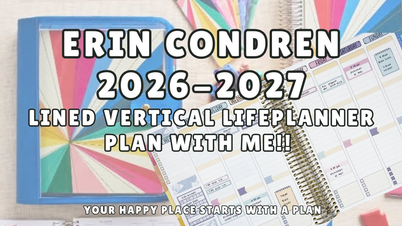 Планируйте вместе со мной в ⭐НОВОМ⭐ вертикальном ежедневнике Erin Condren в линейку